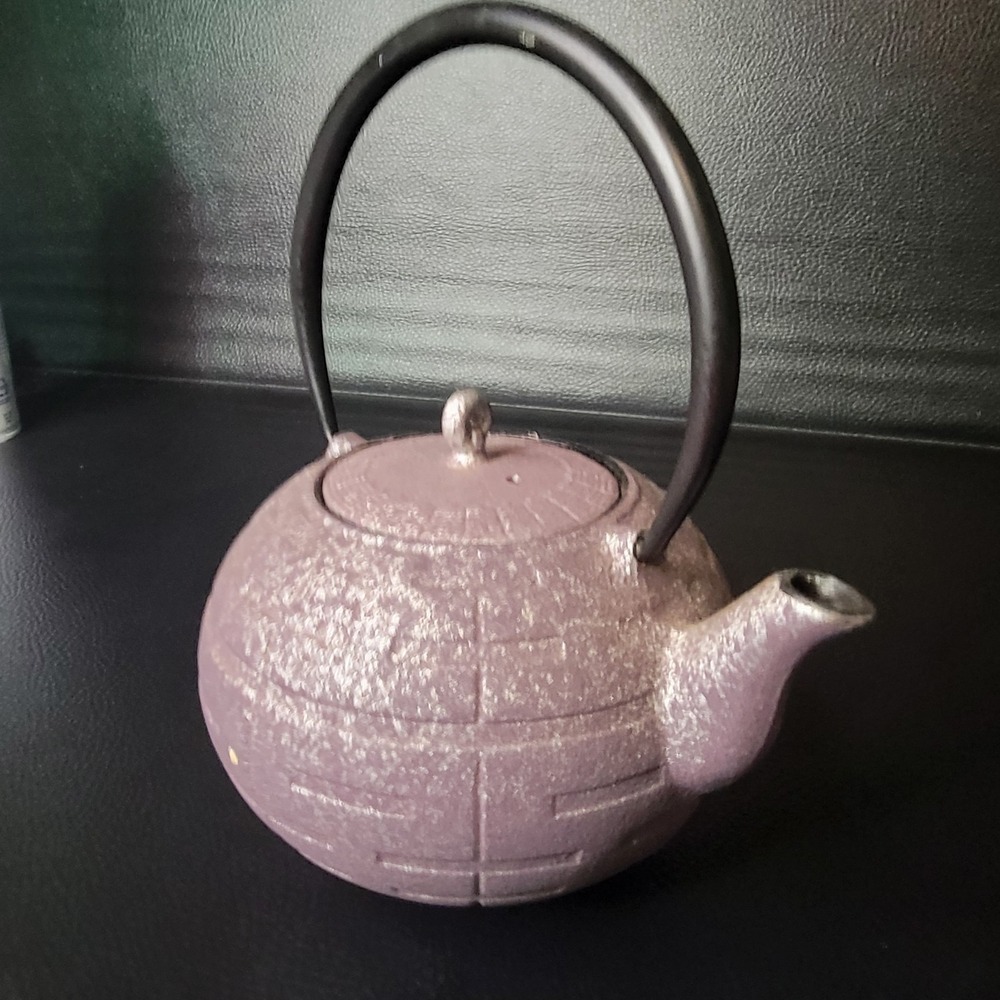 Cast Iron Metal Tea Kettle Silver Small Japanese Style Super HEAVY IRON***